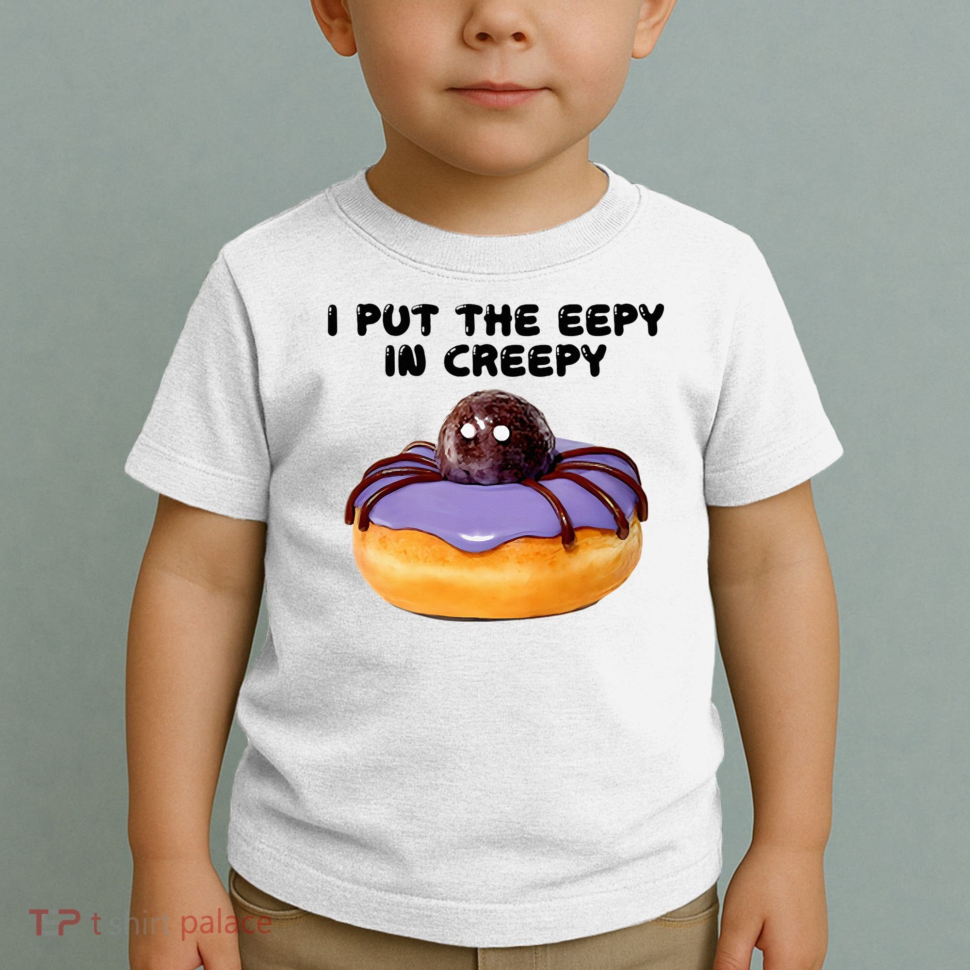 I Put The Eepy In Creepy Spider Donut Cake Halloween Toddler T-Shirt