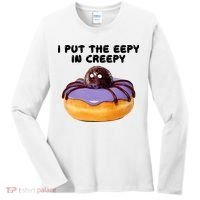 I Put The Eepy In Creepy Spider Donut Cake Halloween Women's Long Sleeve Shirt thumb 0