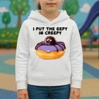 I Put The Eepy In Creepy Spider Donut Cake Halloween Kids Hoodie thumb 3