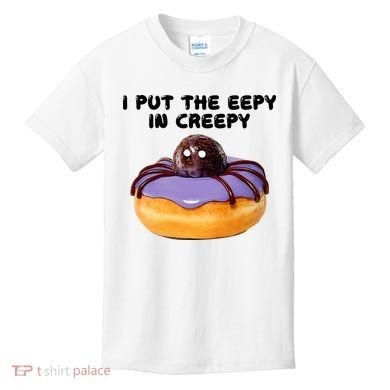 I Put The Eepy In Creepy Spider Donut Cake Halloween Kids T-Shirt