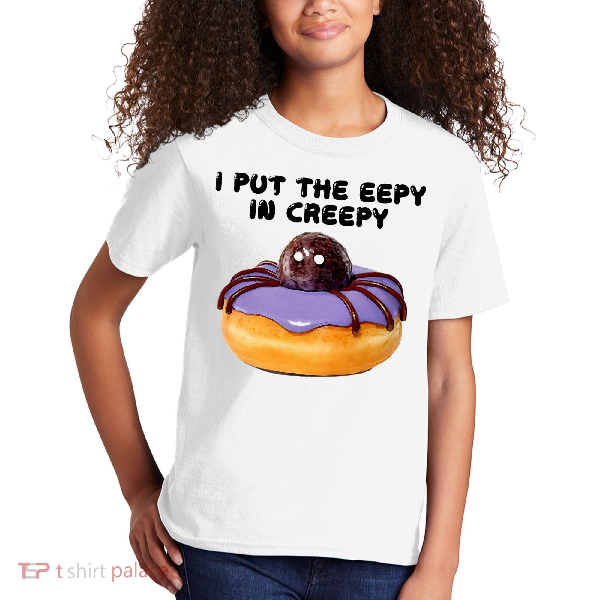 I Put The Eepy In Creepy Spider Donut Cake Halloween Kids T-Shirt