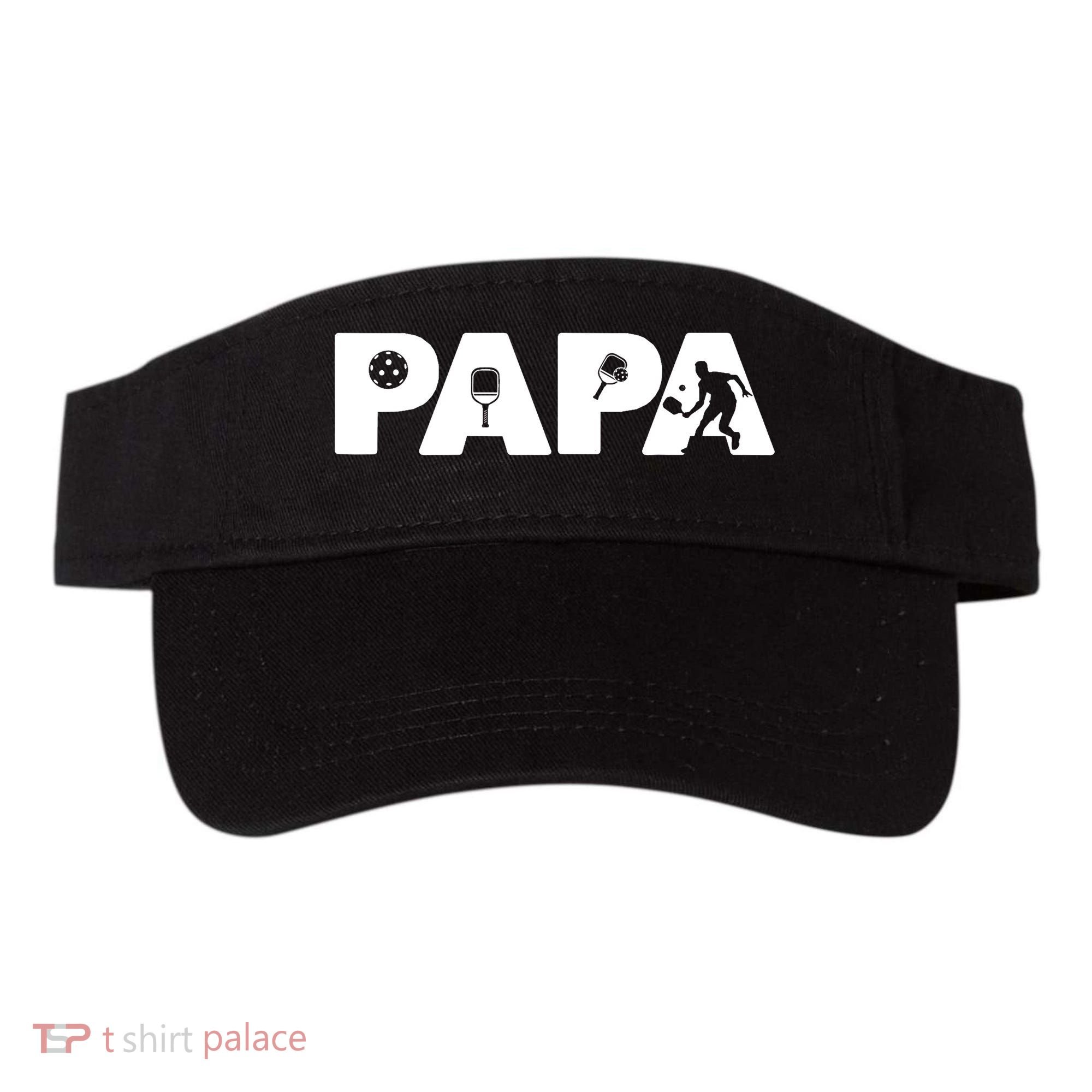 Its Pickleball Time Dad I Love Being Pickleball Papa Visor