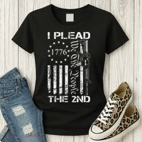 I Plead The 2nd Amendment We The People Usa Ar15 Pro Gun Women's T-Shirt thumb 3
