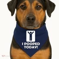 I POOPED TODAY USA-Made Doggie Bandana thumb 1
