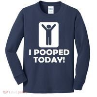 I POOPED TODAY Kids Long Sleeve Shirt thumb 0