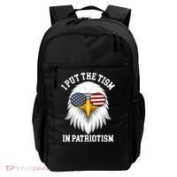 I Put The Tism In Patriotism Patriotic Eagle American Backpack thumb 0