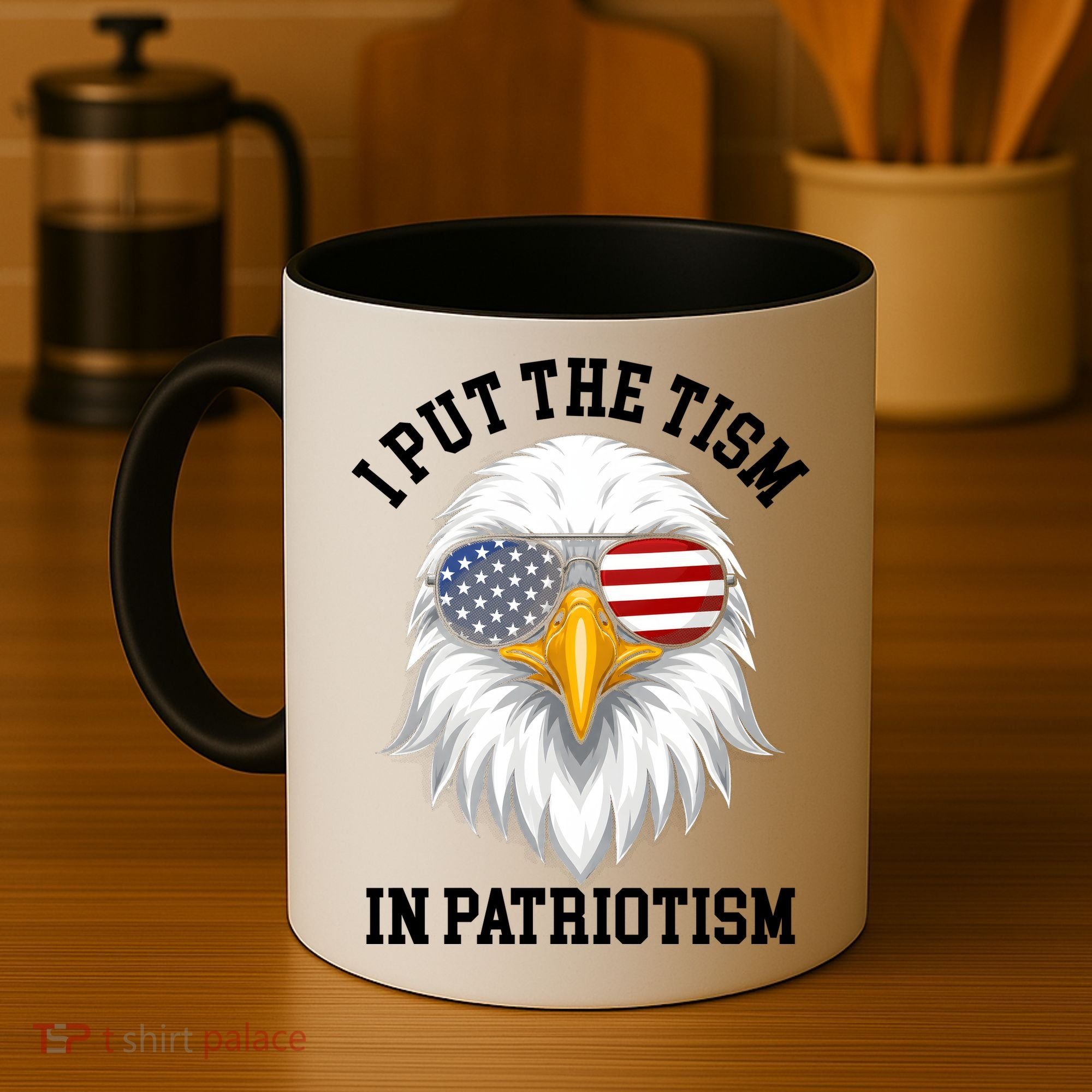 I Put The Tism In Patriotism Patriotic Eagle American Coffee Mug