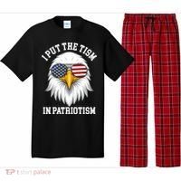 I Put The Tism In Patriotism Patriotic Eagle American Pajama Set thumb 0