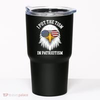 I Put The Tism In Patriotism Patriotic Eagle American Tumbler thumb 0