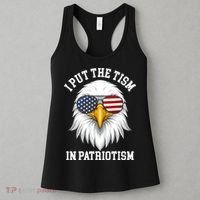 I Put The Tism In Patriotism Patriotic Eagle American Women's Tank Top thumb 3