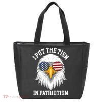 I Put The Tism In Patriotism Patriotic Eagle American Tote Bag thumb 0