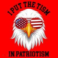I Put The Tism In Patriotism Patriotic Eagle American Santa Hat thumb 1