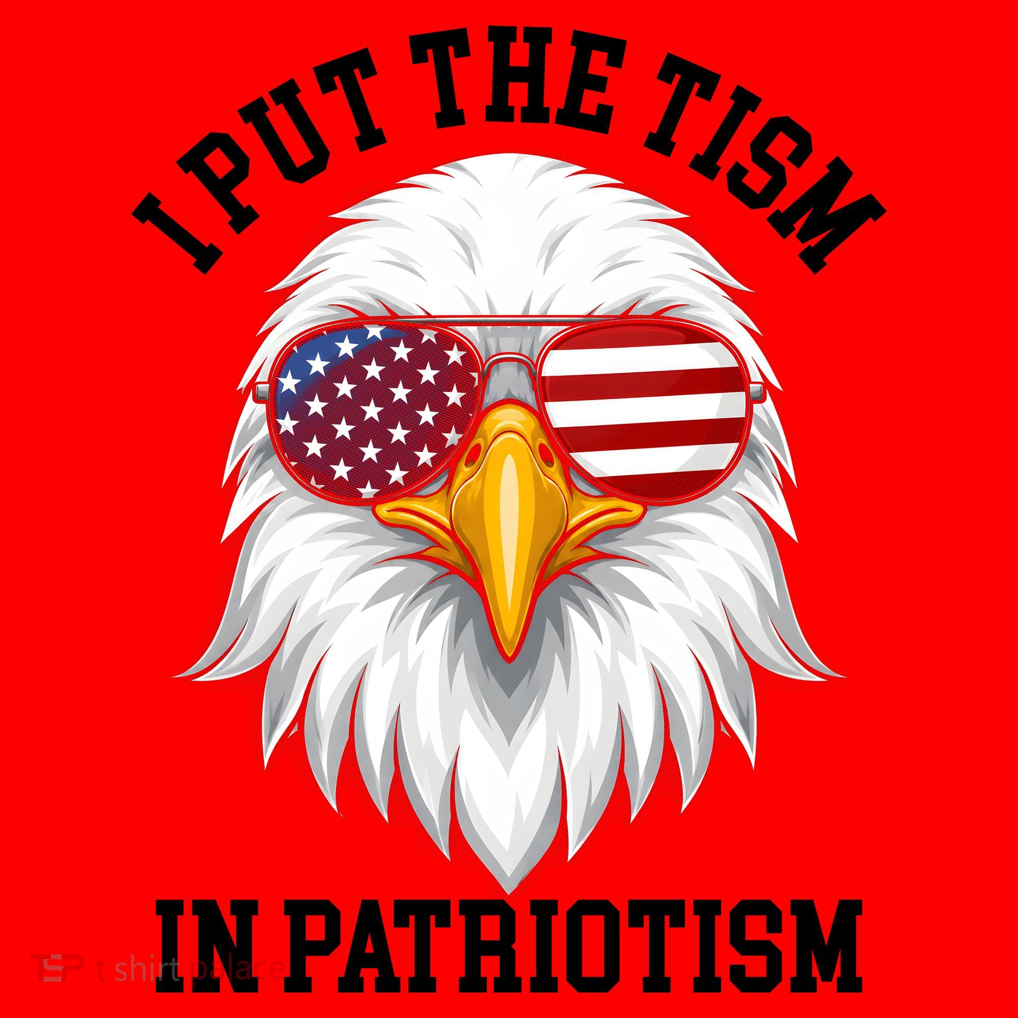 I Put The Tism In Patriotism Patriotic Eagle American Santa Hat