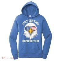 I Put The Tism In Patriotism Patriotic Eagle American Women's Hoodie thumb 0
