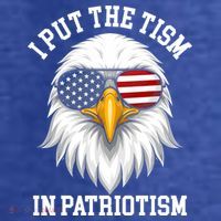 I Put The Tism In Patriotism Patriotic Eagle American Women's Hoodie thumb 2