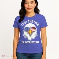 I Put The Tism In Patriotism Patriotic Eagle American Women's T-Shirt thumb 4