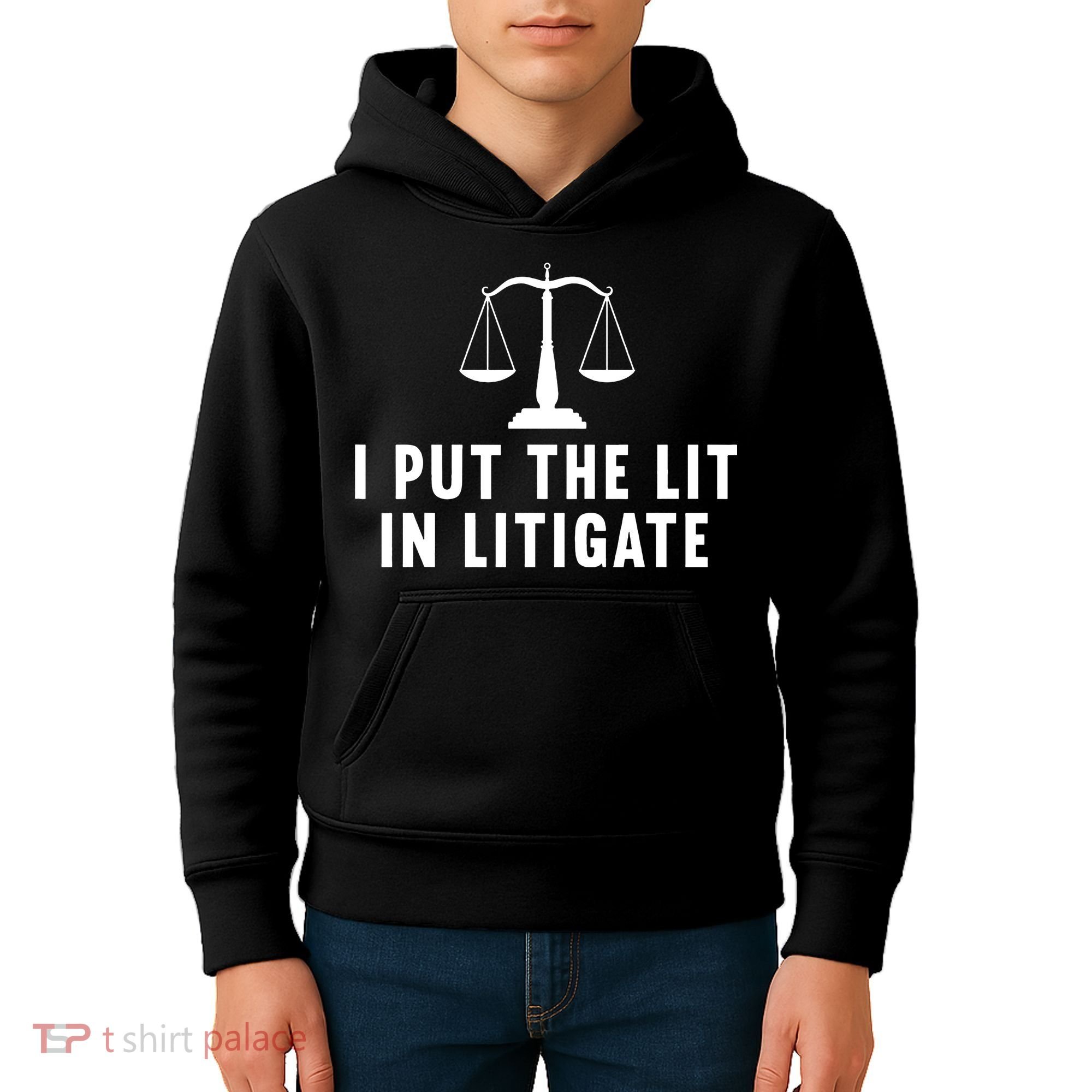 I Put The Lit In Litigate Litigator Lawyer Attorney Kids Hoodie