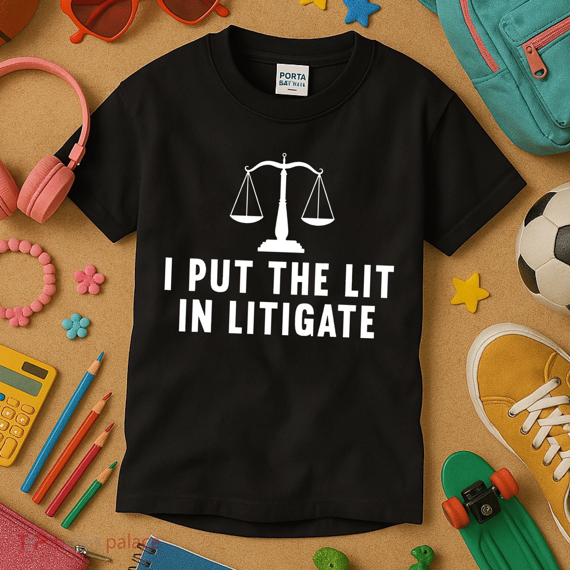 I Put The Lit In Litigate Litigator Lawyer Attorney Kids T-Shirt