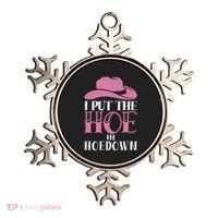 I Put The Hoe In Hoedown Ornament thumb 0