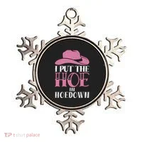 I Put The Hoe In Hoedown Ornament thumb 0