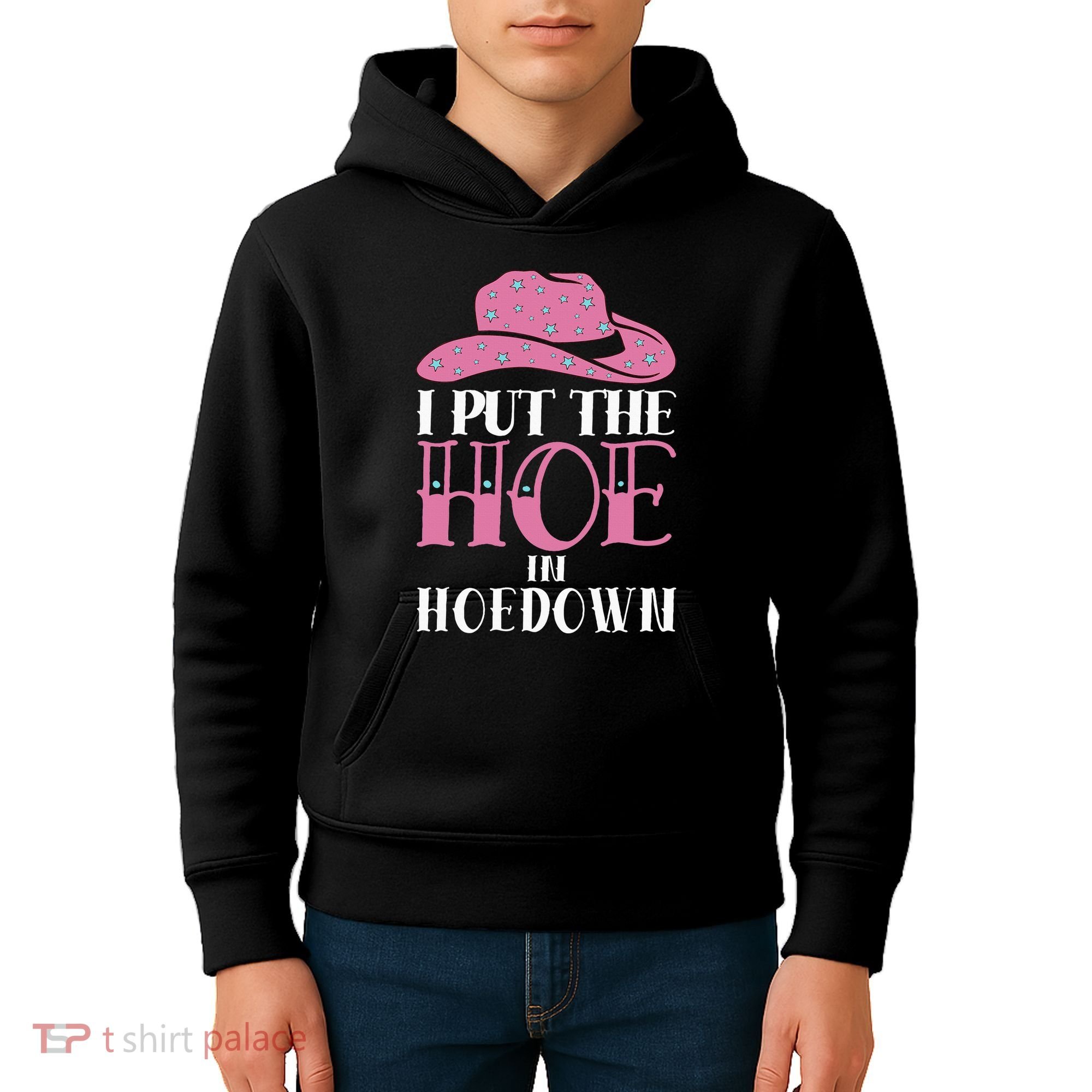 I Put The Hoe In Hoedown Kids Hoodie
