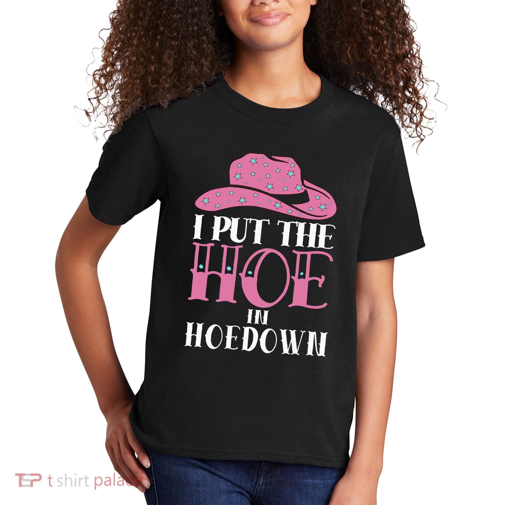 I Put The Hoe In Hoedown Kids T-Shirt