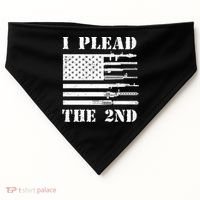 I Plead The 2nd Cute Gift Second Adt Funny Gift Pro Gun Gift USA-Made Doggie Bandana thumb 0
