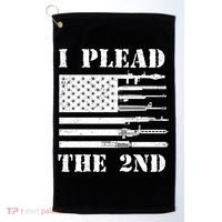 I Plead The 2nd Cute Gift Second Adt Funny Gift Pro Gun Gift Golf Towel thumb 0