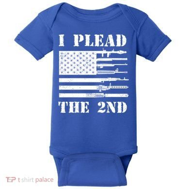 I Plead The 2nd Cute Gift Second Adt Funny Gift Pro Gun Gift Baby Bodysuit
