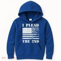 I Plead The 2nd Cute Gift Second Adt Funny Gift Pro Gun Gift Kids Hoodie thumb 0