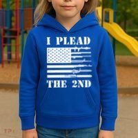 I Plead The 2nd Cute Gift Second Adt Funny Gift Pro Gun Gift Kids Hoodie thumb 3