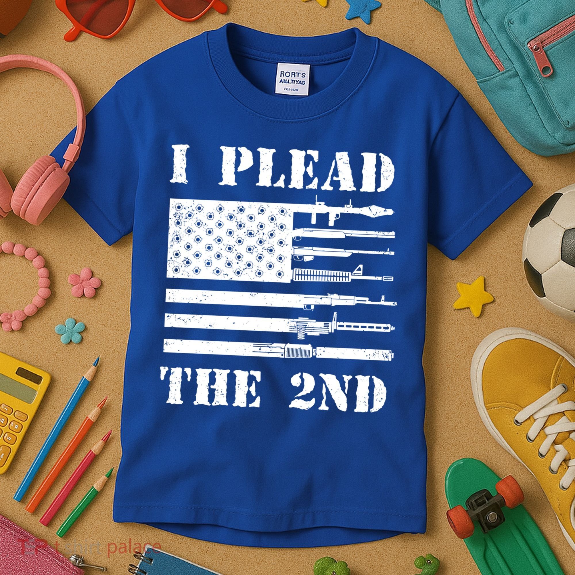 I Plead The 2nd Cute Gift Second Adt Funny Gift Pro Gun Gift Kids T-Shirt