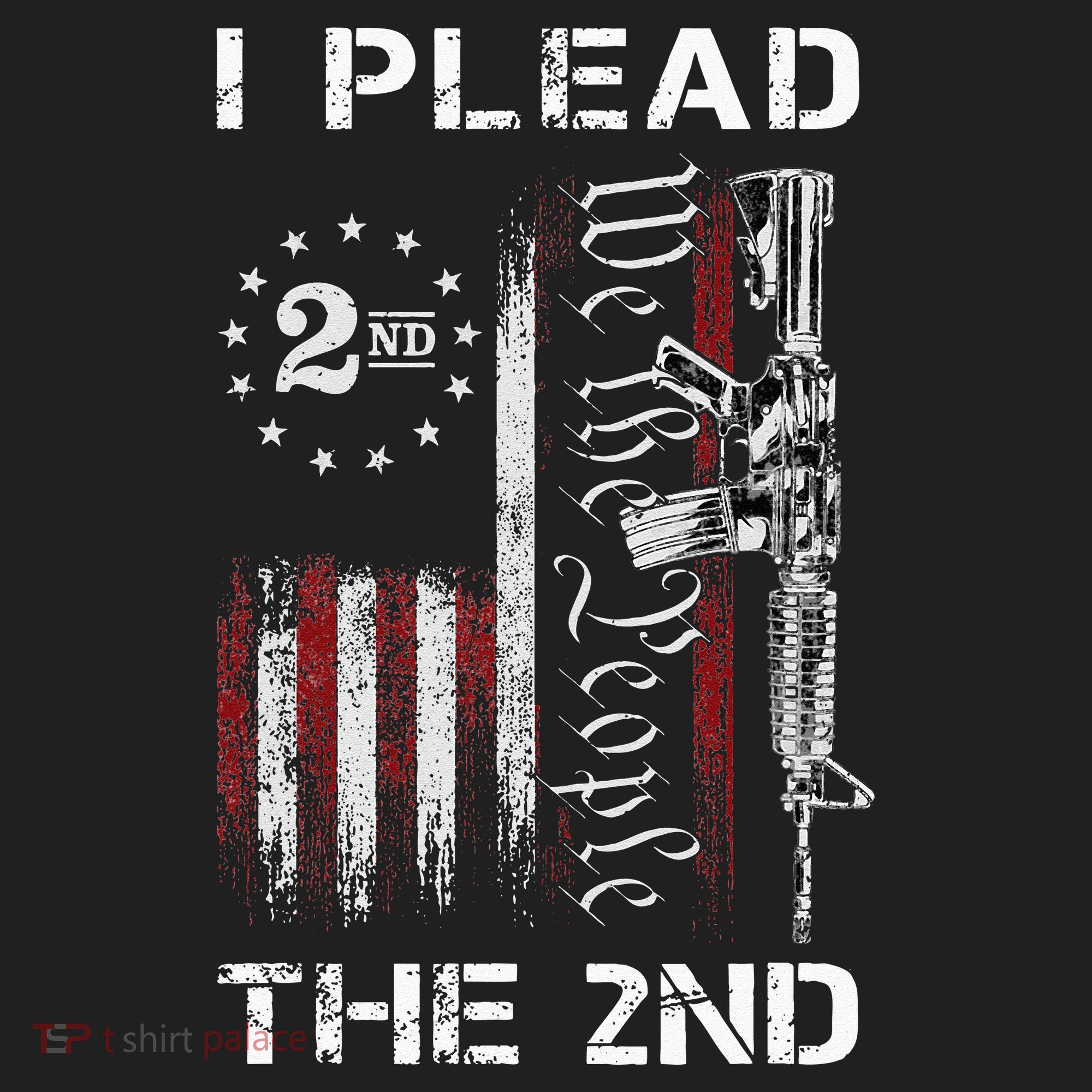 I Plead The 2nd We The People USA Flag AR 15 Rifle Comfort Colors Boxy T-Shirt