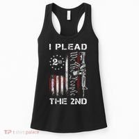 I Plead The 2nd We The People USA Flag AR 15 Rifle Women's Tank Top thumb 0