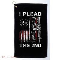 I Plead The 2nd We The People USA Flag AR 15 Rifle Golf Towel thumb 0