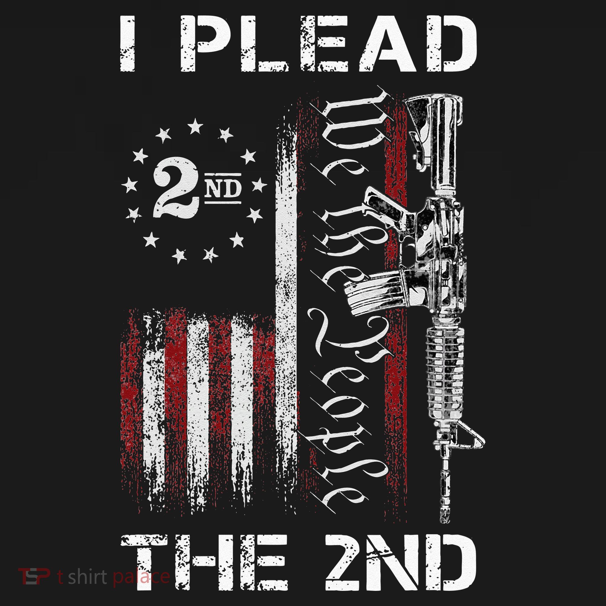 I Plead The 2nd We The People USA Flag AR 15 Rifle Women's Perfect Tri Rocker Tank