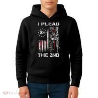 I Plead The 2nd We The People USA Flag AR 15 Rifle Kids Hoodie thumb 4