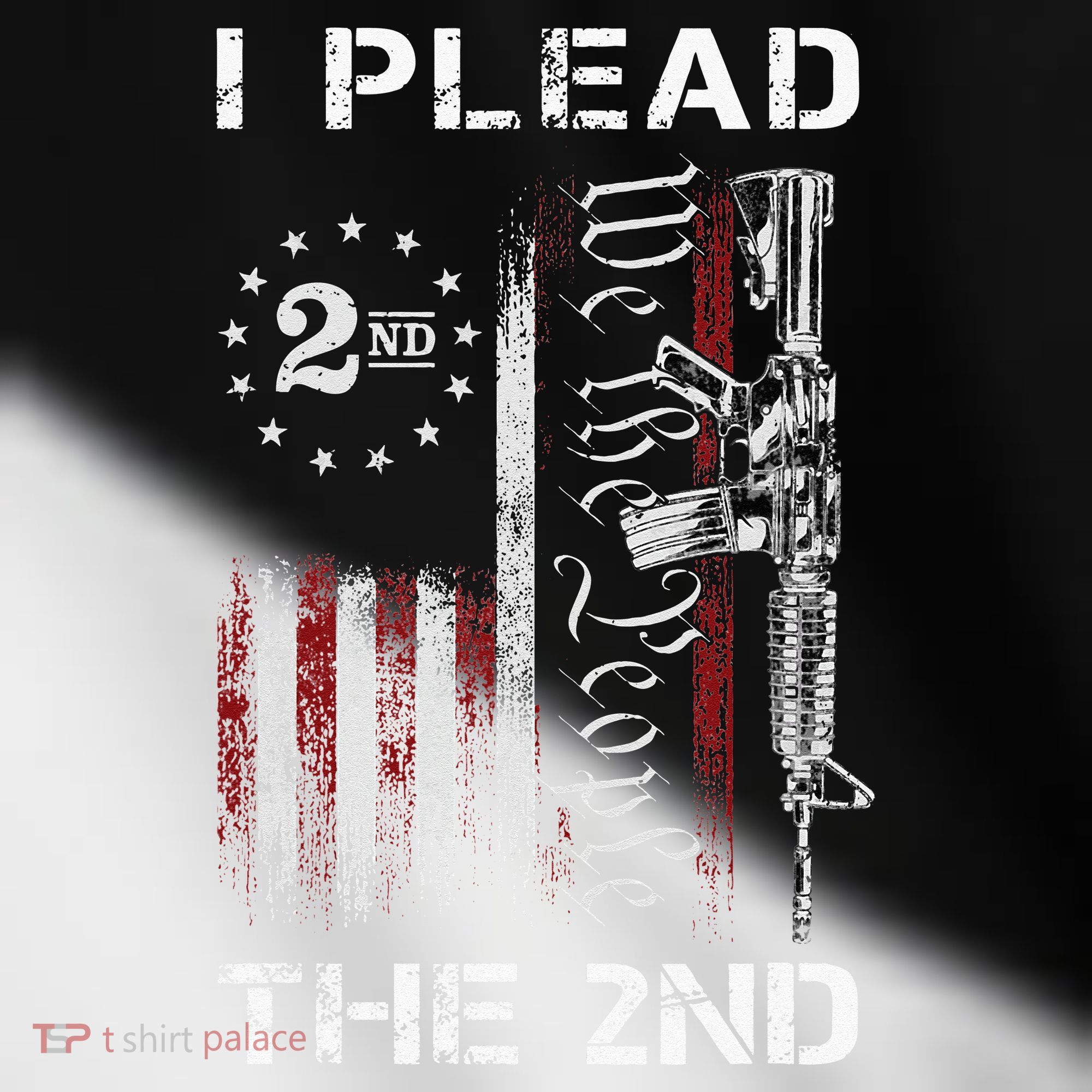 I Plead The 2nd We The People USA Flag AR 15 Rifle Toddler Fine Jersey T-Shirt