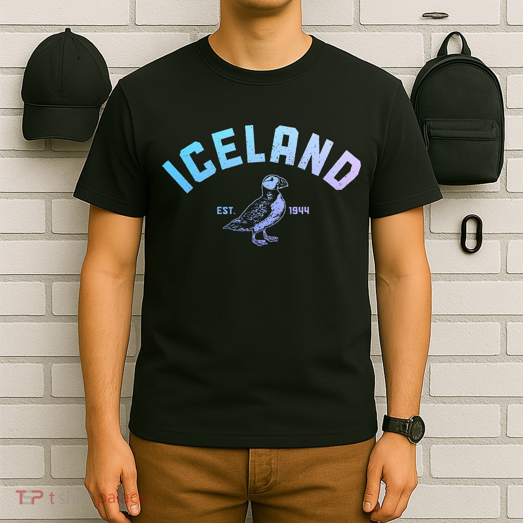 Iceland Puffin Vintage Icelandic Souvenir T-Shirt