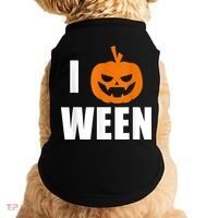 I Pumpkin Ween Funny Halloween Joke Quote Doggie Tank thumb 0