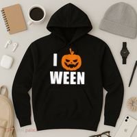 I Pumpkin Ween Funny Halloween Joke Quote Hoodie thumb 3