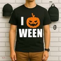 I Pumpkin Ween Funny Halloween Joke Quote T-Shirt thumb 6