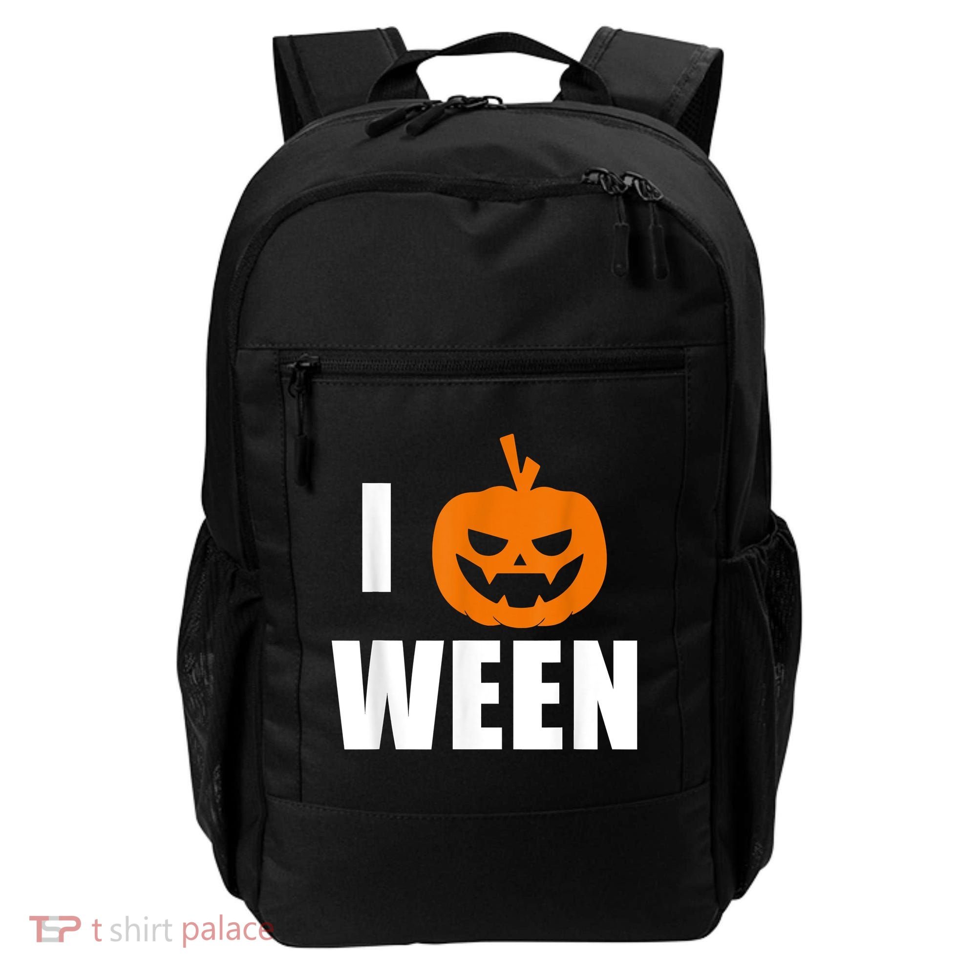 I Pumpkin Ween Funny Halloween Joke Quote Backpack