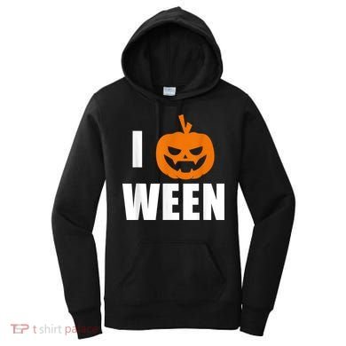 I Pumpkin Ween Funny Halloween Joke Quote Women's Hoodie