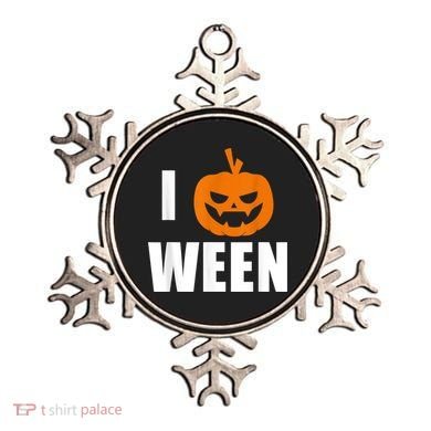 I Pumpkin Ween Funny Halloween Joke Quote Ornament