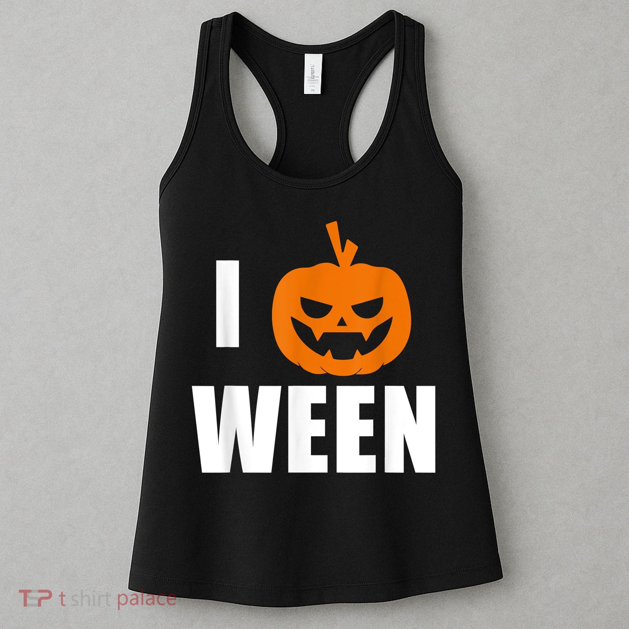 I Pumpkin Ween Funny Halloween Joke Quote Women's Tank Top