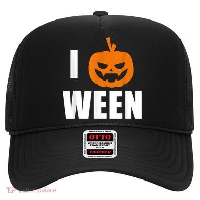 I Pumpkin Ween Funny Halloween Joke Quote Hat