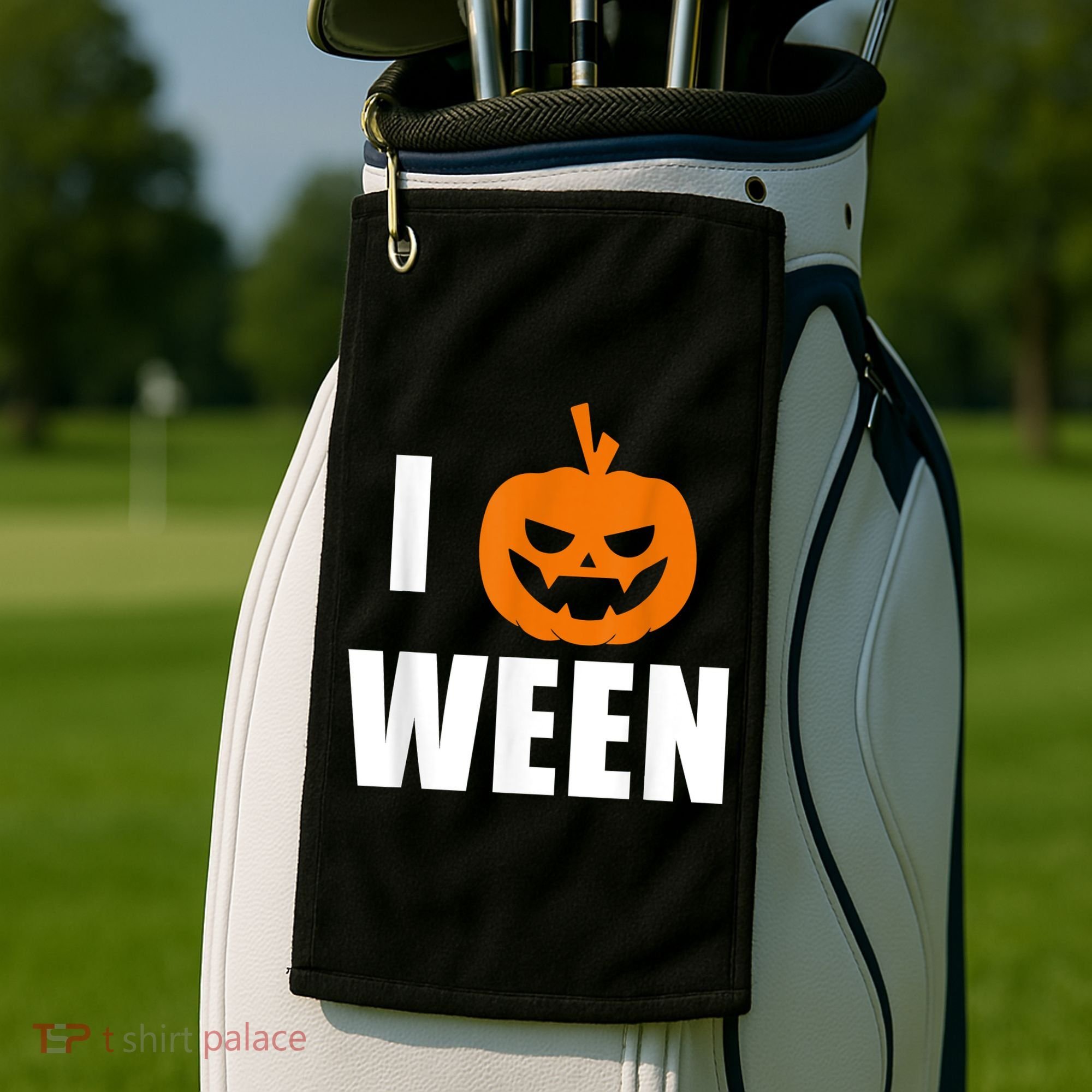 I Pumpkin Ween Funny Halloween Joke Quote Golf Towel