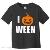 I Pumpkin Ween Funny Halloween Joke Quote Toddler T-Shirt thumb 0
