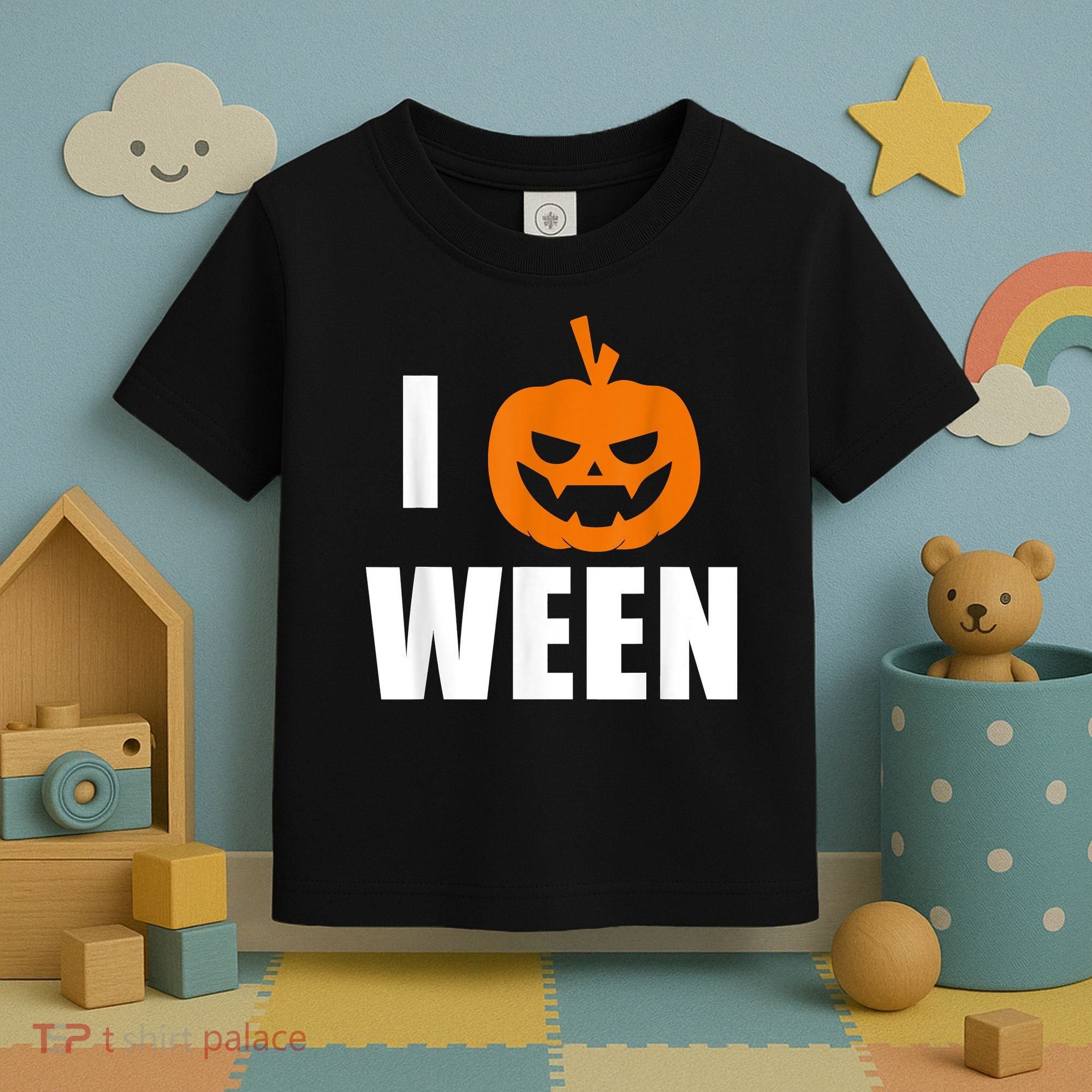 I Pumpkin Ween Funny Halloween Joke Quote Toddler T-Shirt